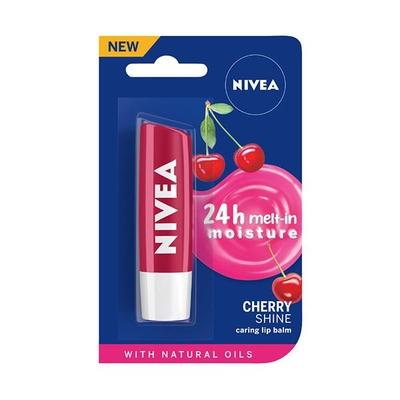 Nivea Buy 1 Get 1 Free Cherry & Blackberry Shine Lip Balm 4.8 gm - Lip Balms