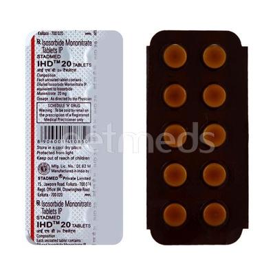 IHD 20mg Tablet 10'S - Angina