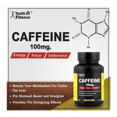 HealthVit Fitness Caffeine 100 mg Tablets 60's - Weight Loss