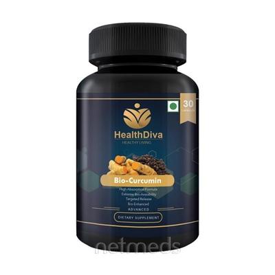 HealthDiva Bio-Curcumin with Piperine Capsules 30's - Herbal Dietary Supplement