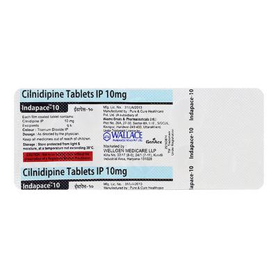 INDAPACE 10 Tablet 10's - Hypertension-Cal