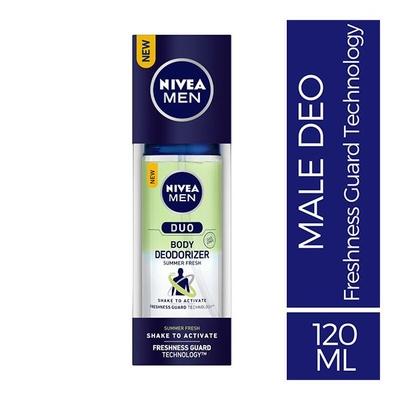 Nivea Men Duo Body Deodorizer Summer Fresh 100 ml - Men Deodorants/Roll-Ons