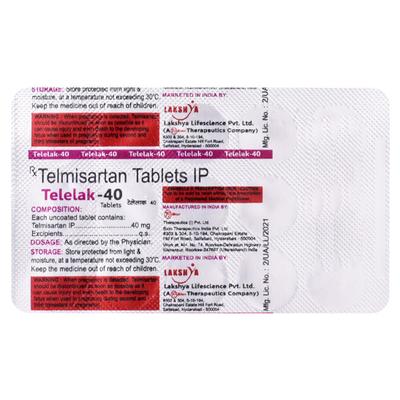 TELELAK 40mg Tablet 10's - Hypertension-Ang