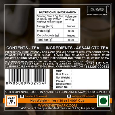 The Tea Ark Assam CTC Premium Black Tea Powder 1 kg - Green/Herbal Teas