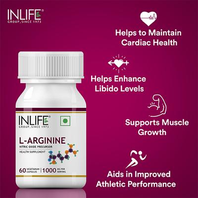 Inlife L-Arginine 1000 mg 60's - Amino Acids
