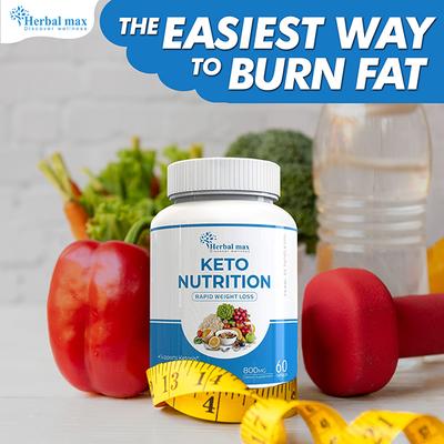 Herbal Max Keto Nutrition Dietary Supplement 800 mg Capsule 60's - Weight Loss