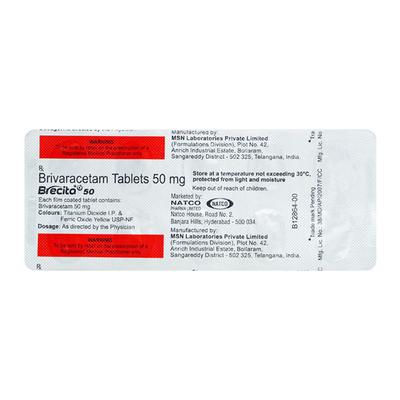 BRECITA 50 Tablet 10's - Epilepsy/Convulsion-Ant