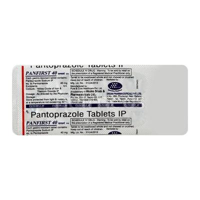 Panfirst 40mg Tablet 10'S - Ulcer/Reflux/Flatulence-Aaa