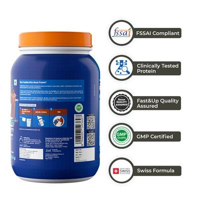 Fast&Up Nitro Boost Protein Powder - Chocolate Flavour 1405.6 gm - Whey Proteins