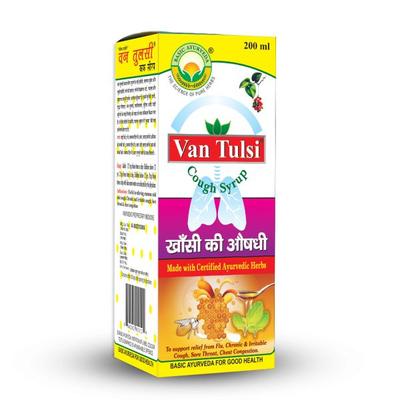 Basic Ayurveda Van Tulsi Cough Syrup 200 ml - Speciality Medicines