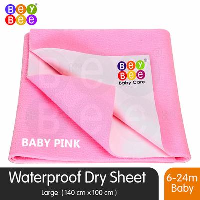 BeyBee Baby Care Waterproof Bed Protector Sheet - Pink (L) 1's - Baby Bedding