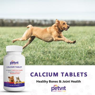 Petvit Calcium Tablets 60's - Petfood