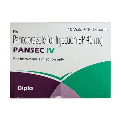 PANSEC IV (WITH DILUENT) Injection 10's - Ulcer/Reflux/Flatulence-Aaa