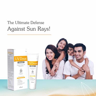 UV Doux Mineral Sunscreen SPF 50 PA ++++ Gel 50 gm - Face Sunscreen