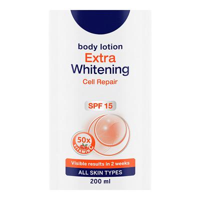 Nivea Extra Whitening Cell Repair SPF 15 Body Lotion 200 ml - Lotions & Creams