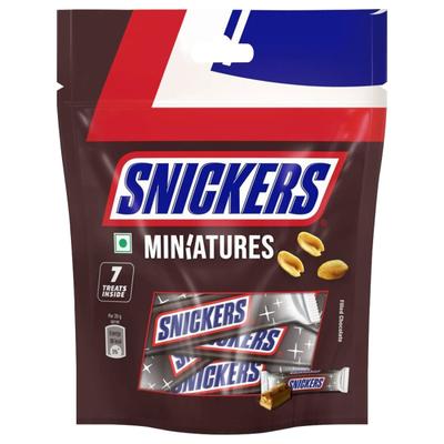 Snickers Miniatures Chocolate Bars (Pack of 7 x 12 gm) 1's - Nutritional Bars