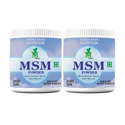Mint Veda MSM Powder (Pack of 2 x 200 gm) - Calcium And Minerals