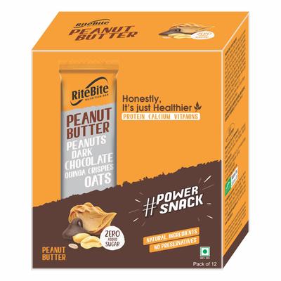 RiteBite Peanut Butter (Pack of 12) - Nutritional Bars