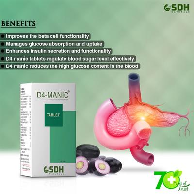 Shree Dhanwantri Herbals D4-Manic Tablet 60's - Diabetes Care (Ayush)