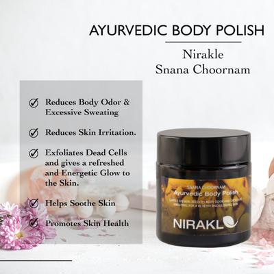 Nirakle Snana Choornam Ayurvedic Body Polish Scrub 20 gm - Personal Care (Ayush)