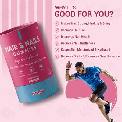 Nirvasa Hair & Nails Gummies (Pack of 3 x 60's) 1's - Multi-Vitamins