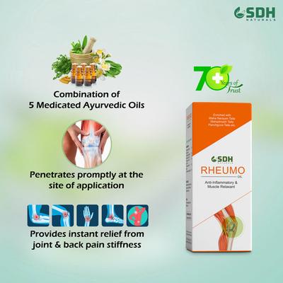 Shree Dhanwantri Herbals Rheumo Oil 120 ml - Speciality Medicines
