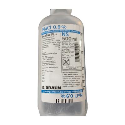 SODIUM CHLORIDE 0.9% (NS) Infusion 500ml - Supplements-Int