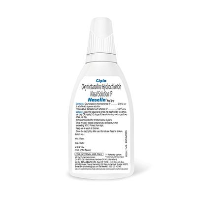Naselin 0.050% Nasal Spray 10 ml - Nasal Decongestion