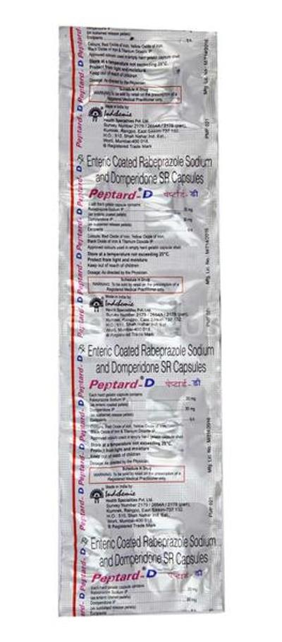 Peptard D Capsule 10'S - Ulcer/Reflux/Flatulence-Aaa