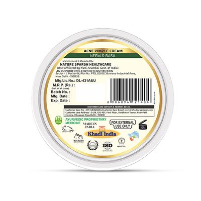 Kadhi Organique Acne Pimple Cream - Neem & Basil 50 gm - Lotions & Creams