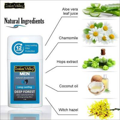 Indus Valley Men Natural Deodorant - Deep Forest 50 gm - Men Perfumes (Edt/Edp)