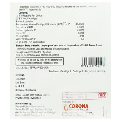 Tricium Pth Tp3 250mcg Injection 1'S - Osteoporosis-Age