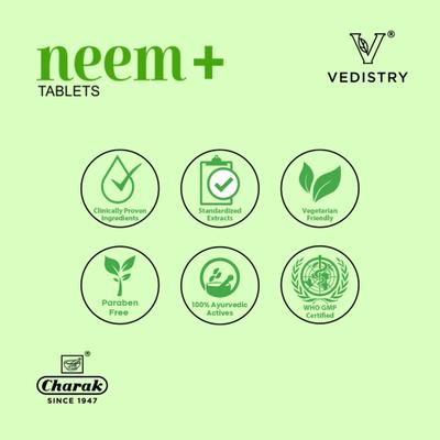 Vedistry Neem+ Tablet 60's - Pure Herbs