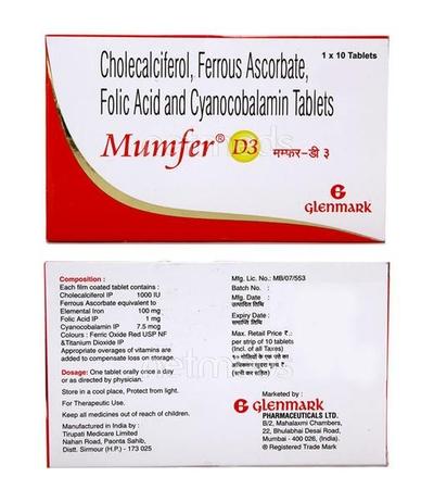 Mumfer D3 Tablet 10'S - Iron Supplement/Anaemia-Vma