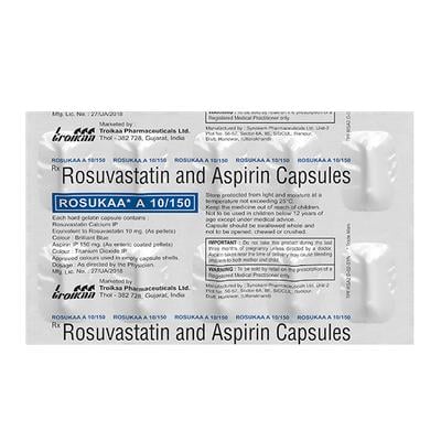 Rosukaa A 10/150mg Capsule 10'S - High Cholesterol-Dys