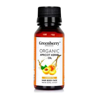Greenberry Organics Organic Apricot Kernel Oil 50 ml - Essential Oils