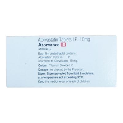 ATORVANCE 10 Tablet 10's - High Cholesterol-Dys