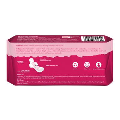 Sirona Cottony Soft Rash Free Sanitary Pads for Women (XL) 30's - Sanitary Napkins