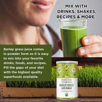 Organic Veda Barley Grass Juice Powder 227 gm - Pure Herbs