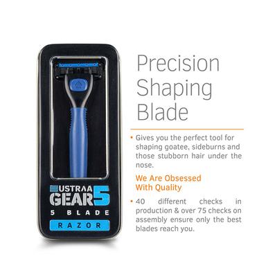 Ustraa Gear 5 Blade Razor - Blue - Razors & Cartridges