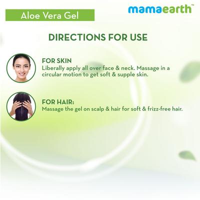 Mamaearth Aloe Vera Gel - Pure Aloe Vera & Vitamin E 300 ml - Face Gels