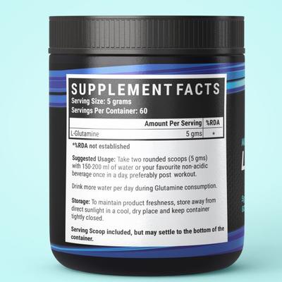 INLIFE Micronized L Glutamine Powder 300 gm - Amino Acids