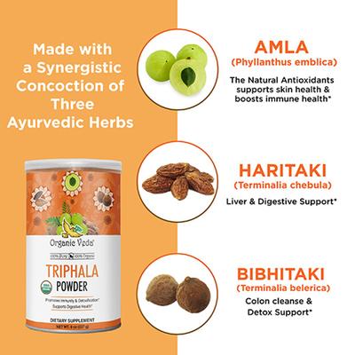 Organic Veda Triphala Powder 454 gm - Pure Herbs