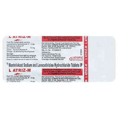 L ATRIZ M Tablet 10's - Allergies-Ant