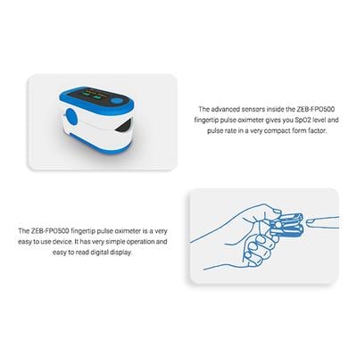 Zebronics Fingertip Pulse Oximeter (ZEB-FPO500) - Health Monitors And Equipment