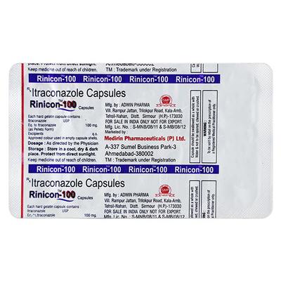 RINICON 100 Capsule 10's - Fungal Infections-Anf