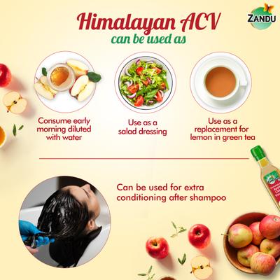 Zandu Himalayan Apple Cider Vinegar 500 ml - Apple Cider Vinegar - Acv