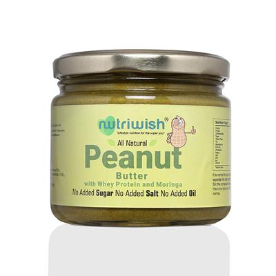 Nutriwish Peanut with Whey Protein and Moringa Butter 250 gm - Nutritional Bars