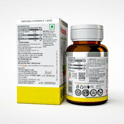 Patanjali Nutrela Natural Vitamin C + Zinc Chewable Tablet 60's - Multi-Vitamins
