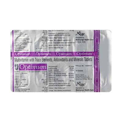 Optimum Tablet 10'S - Supplements-Vam